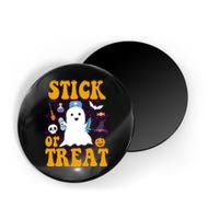 Stick Or Treat Halloween Nurse Ghost Magnet