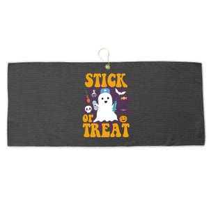 Stick Or Treat Halloween Nurse Ghost Large Microfiber Waffle Golf Towel