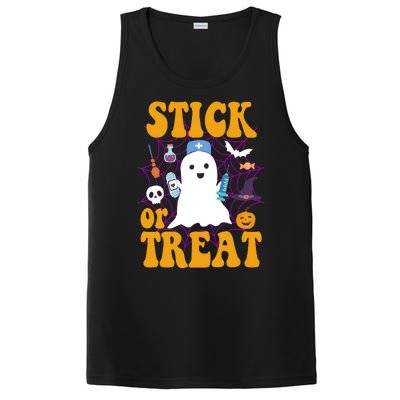 Stick Or Treat Halloween Nurse Ghost PosiCharge Competitor Tank