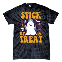 Stick Or Treat Halloween Nurse Ghost Tie-Dye T-Shirt