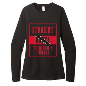 Straight Outta Trinidad & Tobago Trinidadian Flag Pride Womens CVC Long Sleeve Shirt