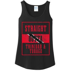 Straight Outta Trinidad & Tobago Trinidadian Flag Pride Ladies Essential Tank