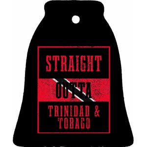 Straight Outta Trinidad & Tobago Trinidadian Flag Pride Ceramic Bell Ornament