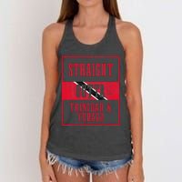 Straight Outta Trinidad & Tobago Trinidadian Flag Pride Women's Knotted Racerback Tank