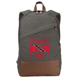 Straight Outta Trinidad & Tobago Trinidadian Flag Pride Cotton Canvas Backpack