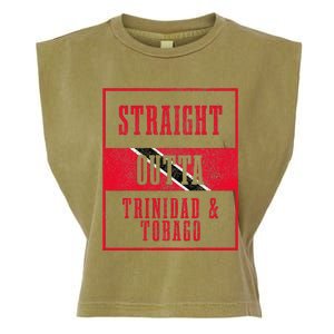 Straight Outta Trinidad & Tobago Trinidadian Flag Pride Garment-Dyed Women's Muscle Tee