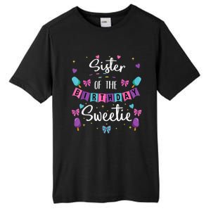 Sister Of The Birthday Sweetie Ice Cream Bday Party Sis Tall Fusion ChromaSoft Performance T-Shirt