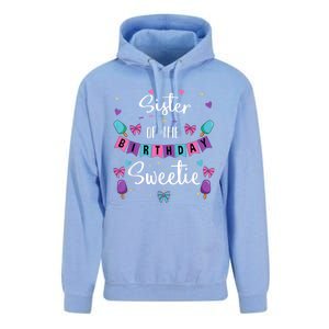 Sister Of The Birthday Sweetie Ice Cream Bday Party Sis Unisex Surf Hoodie