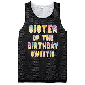 Sister Of The Birthday Sweetie Girl Icecream Themed Party Mesh Reversible Basketball Jersey Tank