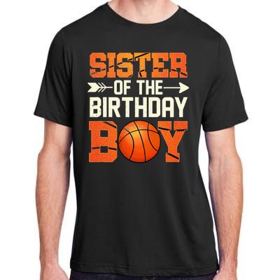 Sister Of The Birthday Basketball Mother Mom Funny Adult ChromaSoft Performance T-Shirt