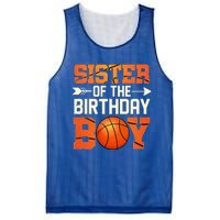 Sister Of The Birthday Basketball Mother Mom Funny Mesh Reversible Basketball Jersey Tank