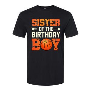 Sister Of The Birthday Basketball Mother Mom Funny Softstyle CVC T-Shirt