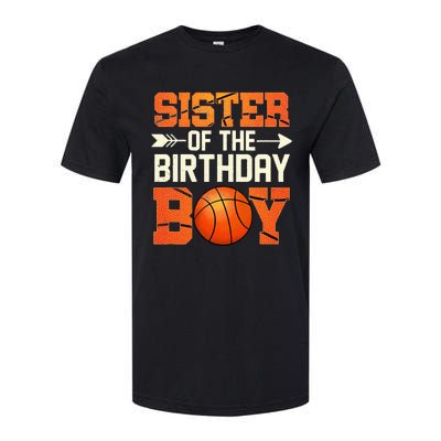 Sister Of The Birthday Basketball Mother Mom Funny Softstyle CVC T-Shirt