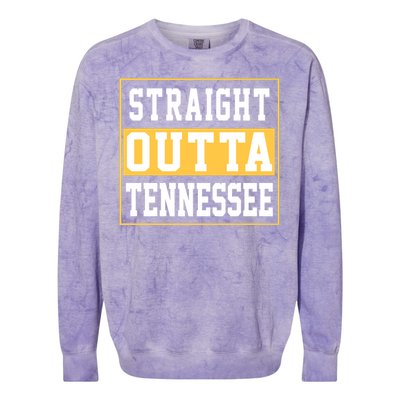 Straight Outta Tennessee Colorblast Crewneck Sweatshirt