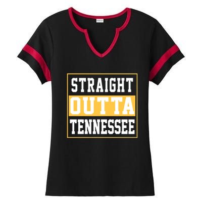 Straight Outta Tennessee Ladies Halftime Notch Neck Tee