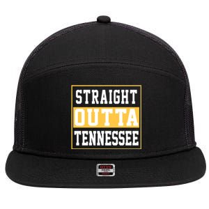 Straight Outta Tennessee 7 Panel Mesh Trucker Snapback Hat