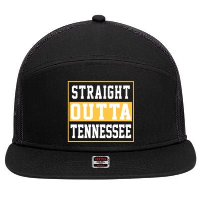 Straight Outta Tennessee 7 Panel Mesh Trucker Snapback Hat