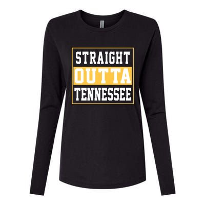 Straight Outta Tennessee Womens Cotton Relaxed Long Sleeve T-Shirt