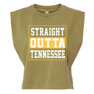 Straight Outta Tennessee Garment-Dyed Women's Muscle Tee