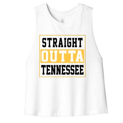 Straight Outta Tennessee Women's Racerback Cropped Tank