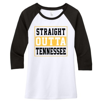 Straight Outta Tennessee Women's Tri-Blend 3/4-Sleeve Raglan Shirt