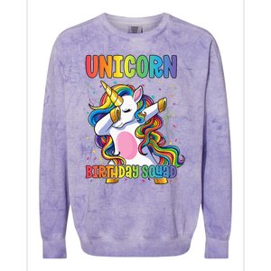 Squad of the Birthday Princess Unicorn Birthday Squad Colorblast Crewneck Sweatshirt