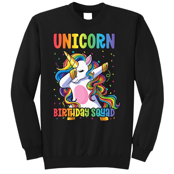 Squad of the Birthday Princess Unicorn Birthday Squad Sweatshirt