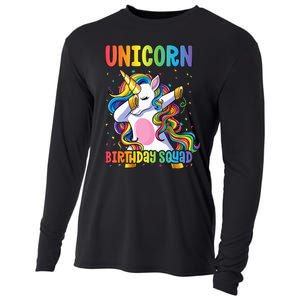 Squad of the Birthday Princess Unicorn Birthday Squad Cooling Performance Long Sleeve Crew