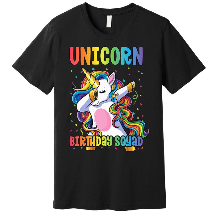 Squad of the Birthday Princess Unicorn Birthday Squad Premium T-Shirt