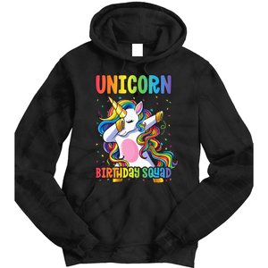 Squad of the Birthday Princess Unicorn Birthday Squad Tie Dye Hoodie