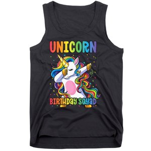 Squad of the Birthday Princess Unicorn Birthday Squad Tank Top