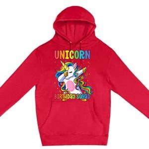 Squad of the Birthday Princess Unicorn Birthday Squad Premium Pullover Hoodie