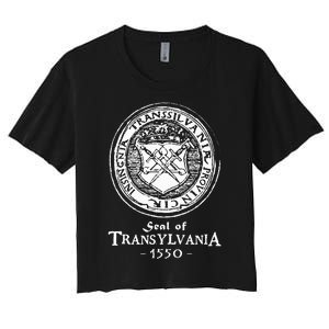 Seal Of Transylvania Vlad Impaler Wallachia Women's Crop Top Tee