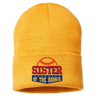 Sister Of The Rookie Baseball 1st birthday Party Matching Sustainable Knit Beanie