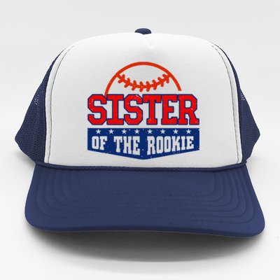 Sister Of The Rookie Baseball 1st birthday Party Matching Trucker Hat