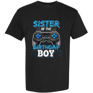 Sister of the Birthday Matching Video Game Birthday Gift Garment-Dyed Heavyweight T-Shirt