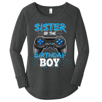 Sister of the Birthday Matching Video Game Birthday Gift Women's Perfect Tri Tunic Long Sleeve Shirt