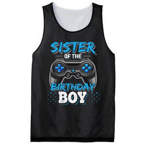 Sister of the Birthday Matching Video Game Birthday Gift Mesh Reversible Basketball Jersey Tank