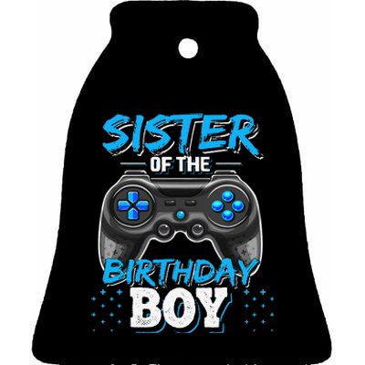 Sister of the Birthday Matching Video Game Birthday Gift Ceramic Bell Ornament