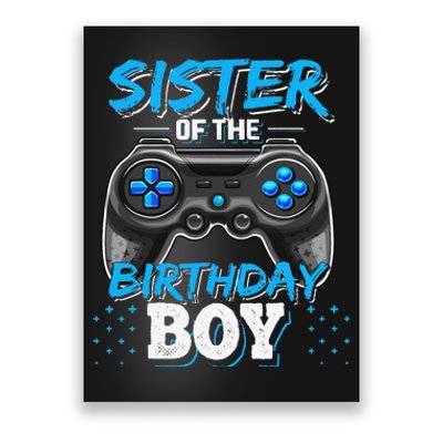 Sister of the Birthday Matching Video Game Birthday Gift Poster