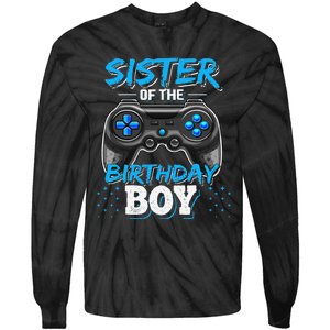 Sister of the Birthday Matching Video Game Birthday Gift Tie-Dye Long Sleeve Shirt