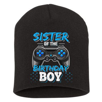 Sister of the Birthday Matching Video Game Birthday Gift Short Acrylic Beanie