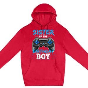 Sister of the Birthday Matching Video Game Birthday Gift Premium Pullover Hoodie