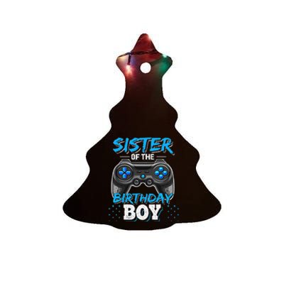 Sister of the Birthday Matching Video Game Birthday Gift Ceramic Tree Ornament