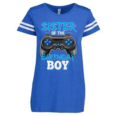 Sister of the Birthday Matching Video Game Birthday Gift Enza Ladies Jersey Football T-Shirt