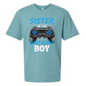 Sister of the Birthday Matching Video Game Birthday Gift Sueded Cloud Jersey T-Shirt