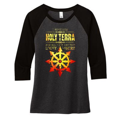 Siege of Terra Chaos Heresy Space Marine Women's Tri-Blend 3/4-Sleeve Raglan Shirt