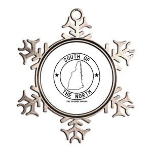 South Of The North New Hampshire State Graphic Metallic Star Ornament