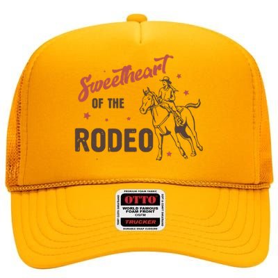 Sweetheart Of The Rodeo Western 70s Vintage Style High Crown Mesh Back Trucker Hat