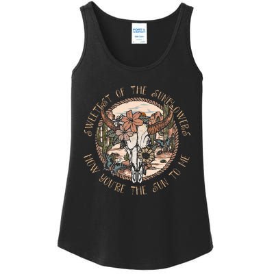 Sweetest Of The Sunflowers How YouRe The Sun To Me Skull Ladies Essential Tank